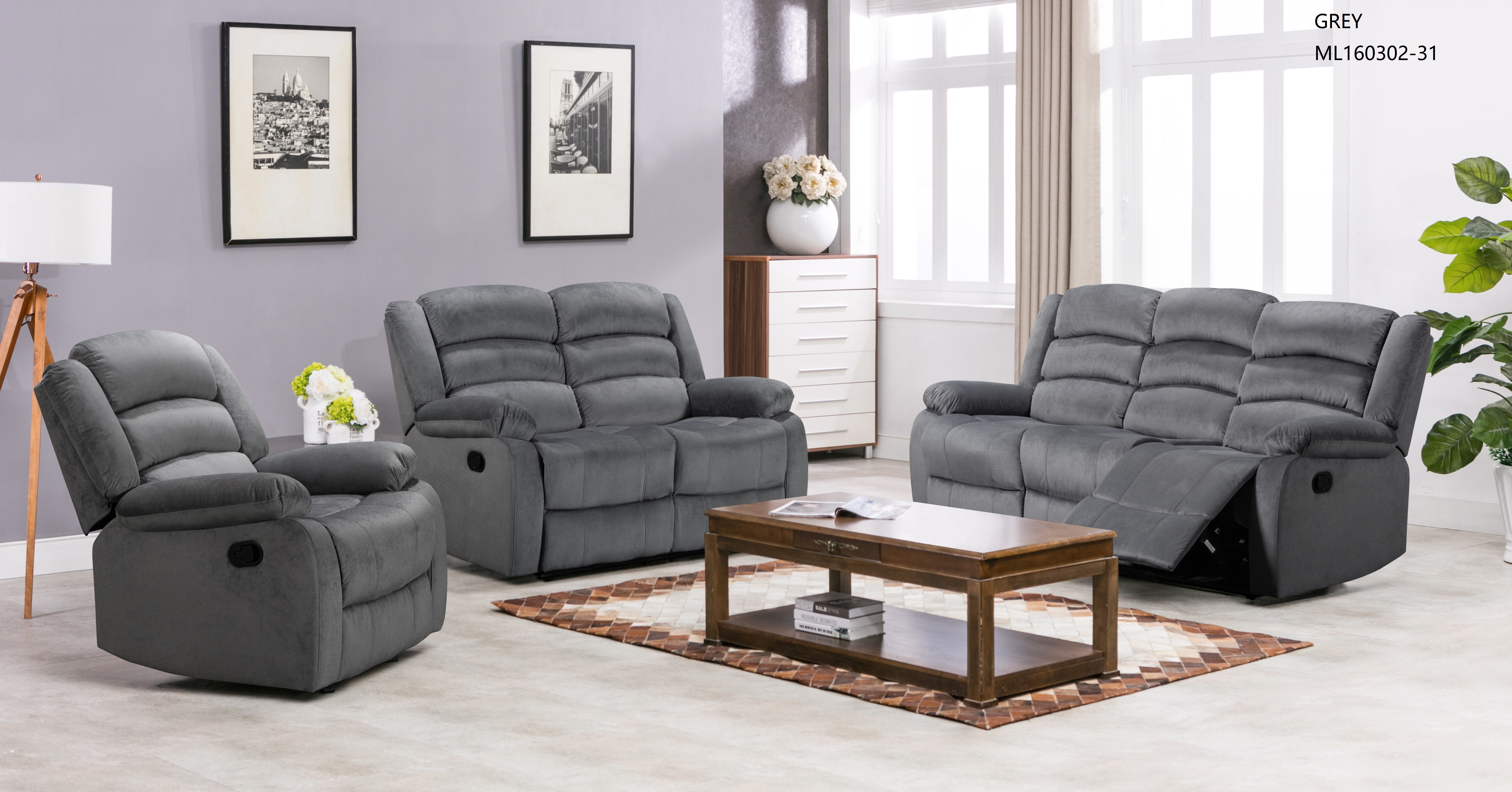 recliner sofa 7 persons mod: 8040